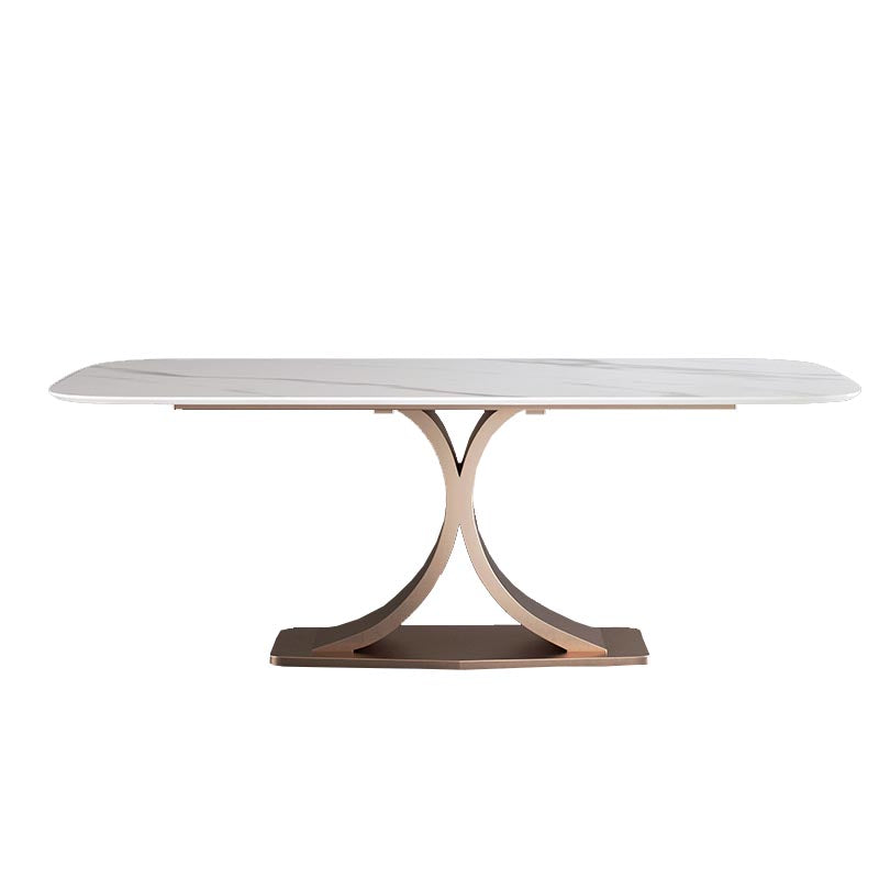 Glam Rectangle Table Set 1/3/4/5/6 Pieces Dining Set for Home Use