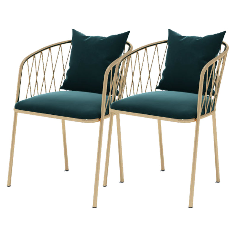 Glam Faux Marble Dining Set Round 1/2/3/4/5 Pieces Dining Set for Home Use