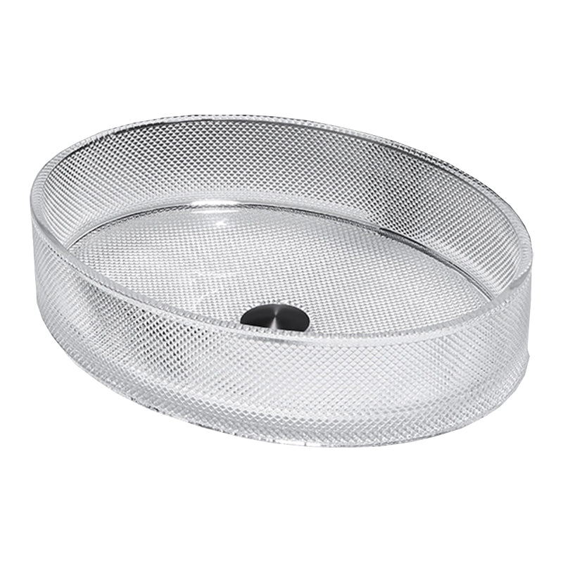 Modern Clear Wash Stand Glass Trough Bathroom Sink for Bathroom