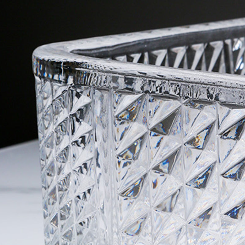 Modern Clear Wash Stand Glass Trough Bathroom Sink for Bathroom