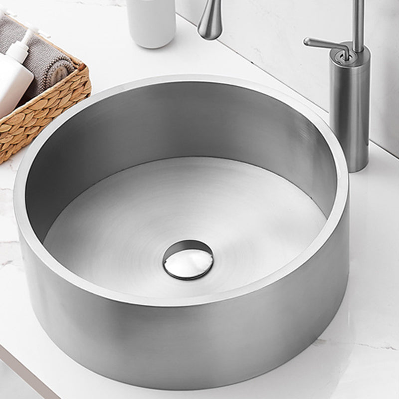 Modern Stainless Steel Wash Stand Round Trough Sink for Bathroom
