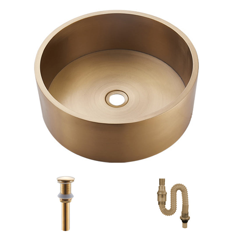 Modern Stainless Steel Wash Stand Round Trough Sink for Bathroom