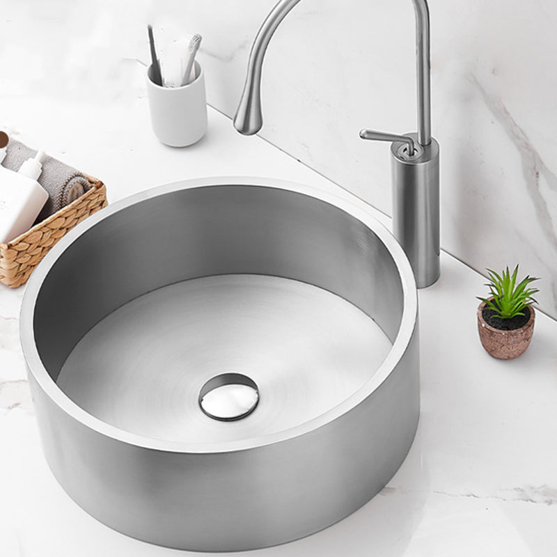 Modern Stainless Steel Wash Stand Round Trough Sink for Bathroom