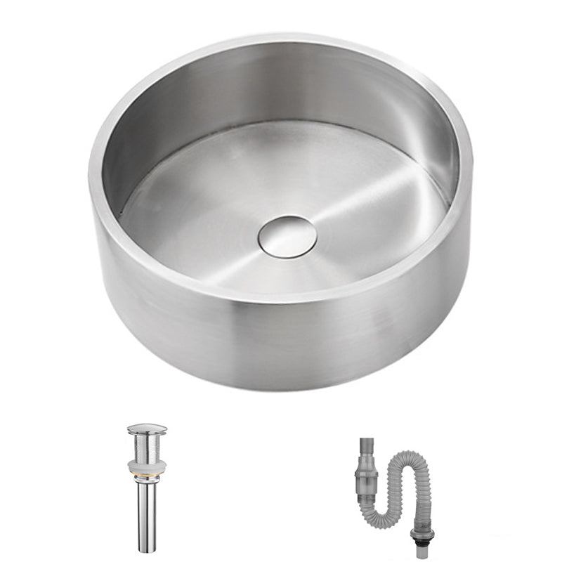 Modern Stainless Steel Wash Stand Round Trough Sink for Bathroom