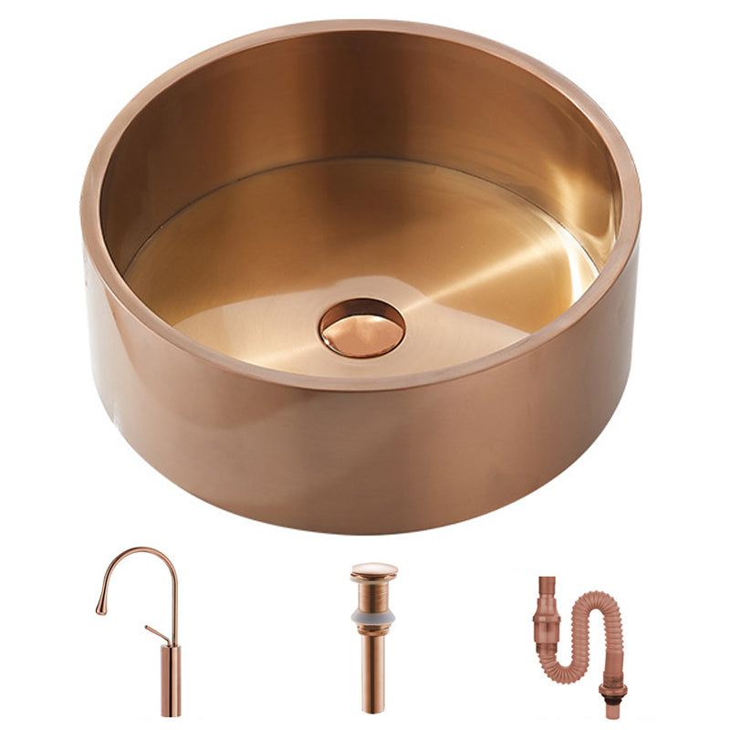 Modern Stainless Steel Wash Stand Round Trough Sink for Bathroom