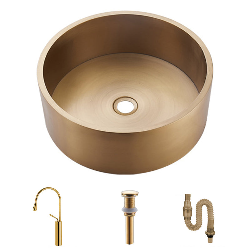 Modern Stainless Steel Wash Stand Round Trough Sink for Bathroom