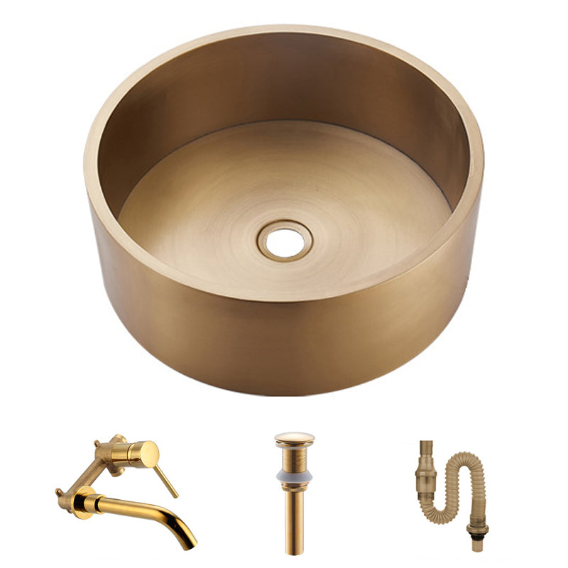 Modern Stainless Steel Wash Stand Round Trough Sink for Bathroom
