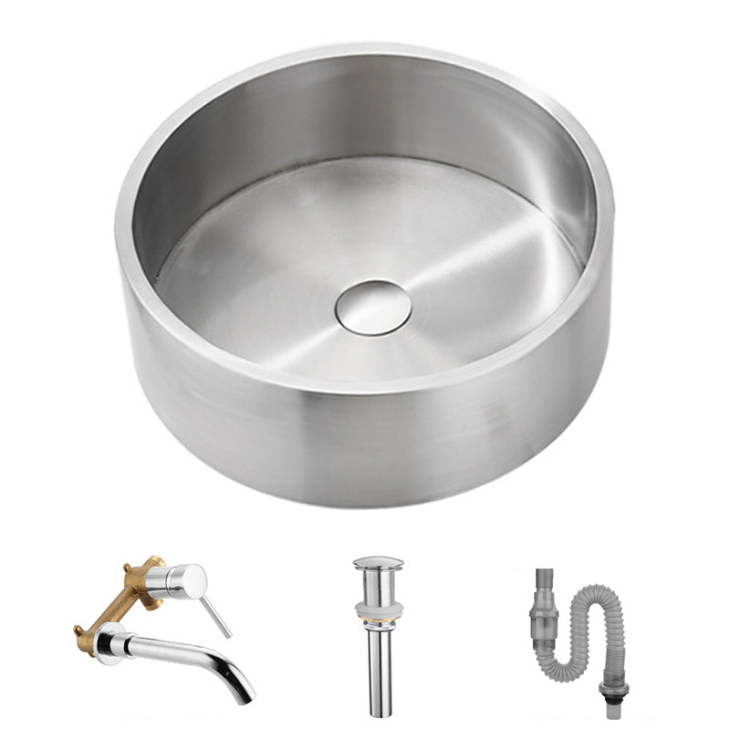 Modern Stainless Steel Wash Stand Round Trough Sink for Bathroom