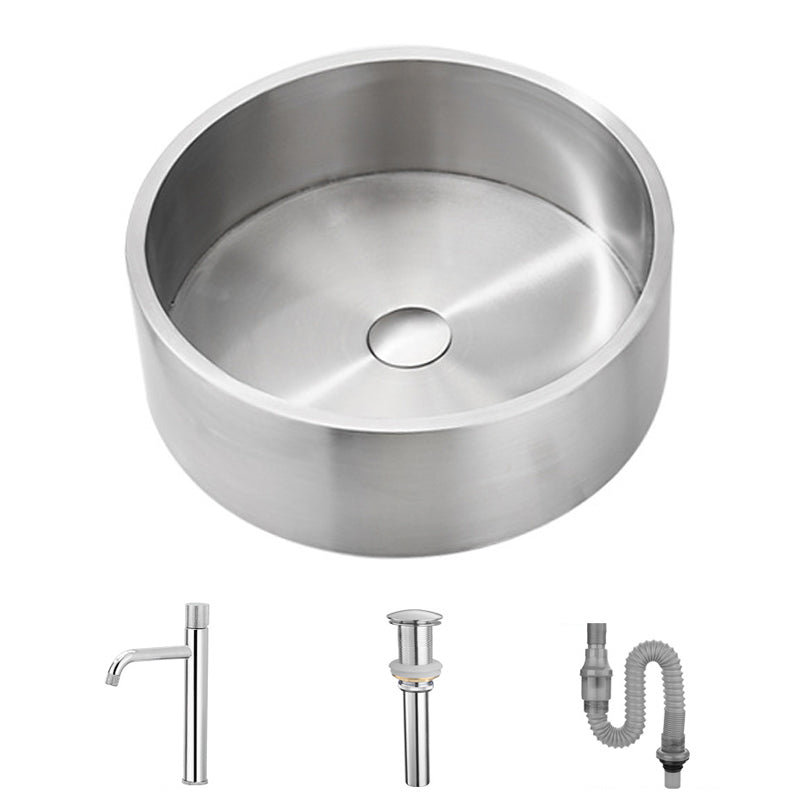 Modern Stainless Steel Wash Stand Round Trough Sink for Bathroom