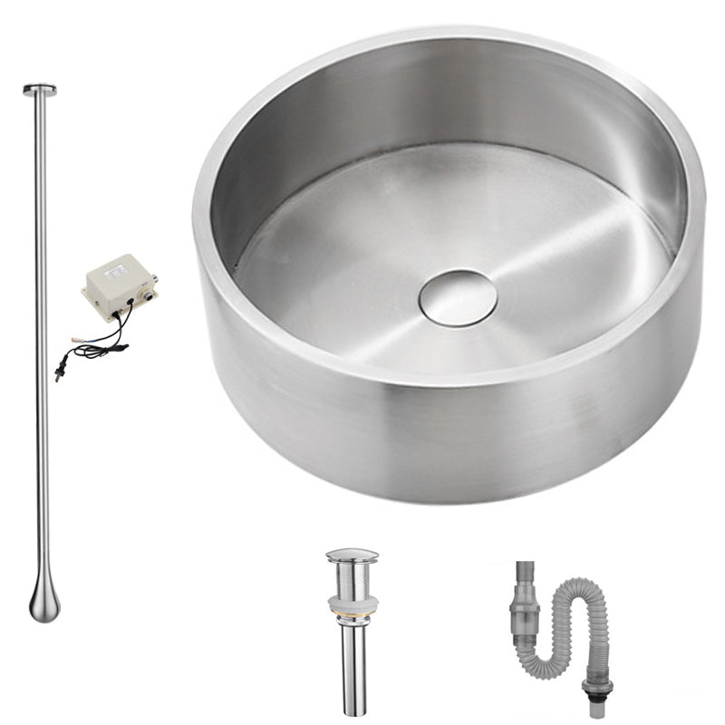 Modern Stainless Steel Wash Stand Round Trough Sink for Bathroom