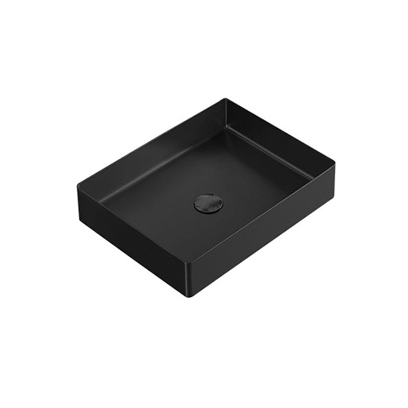 Modern Stainless Steel Sink Rectangular Basin Sink for Bathroom(Faucet Not Included )