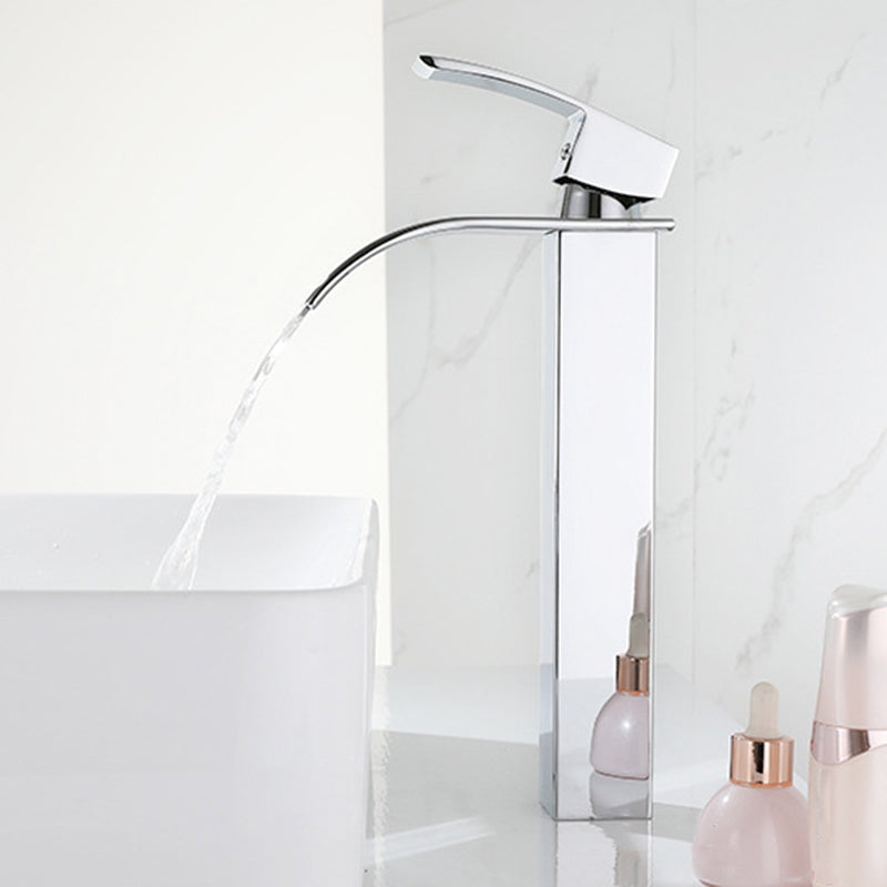 Waterfall Spout Sink Bathroom Faucet Light Luxury Basin Lavatory Faucet