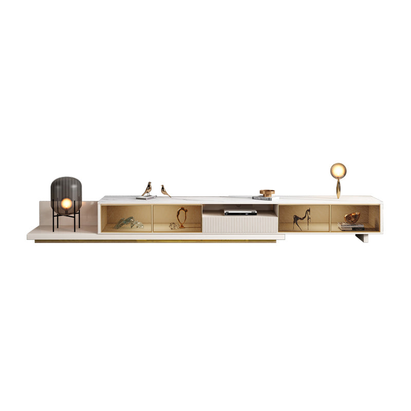 Contemporary Media Console TV Stand Stone TV Stand with Drawer