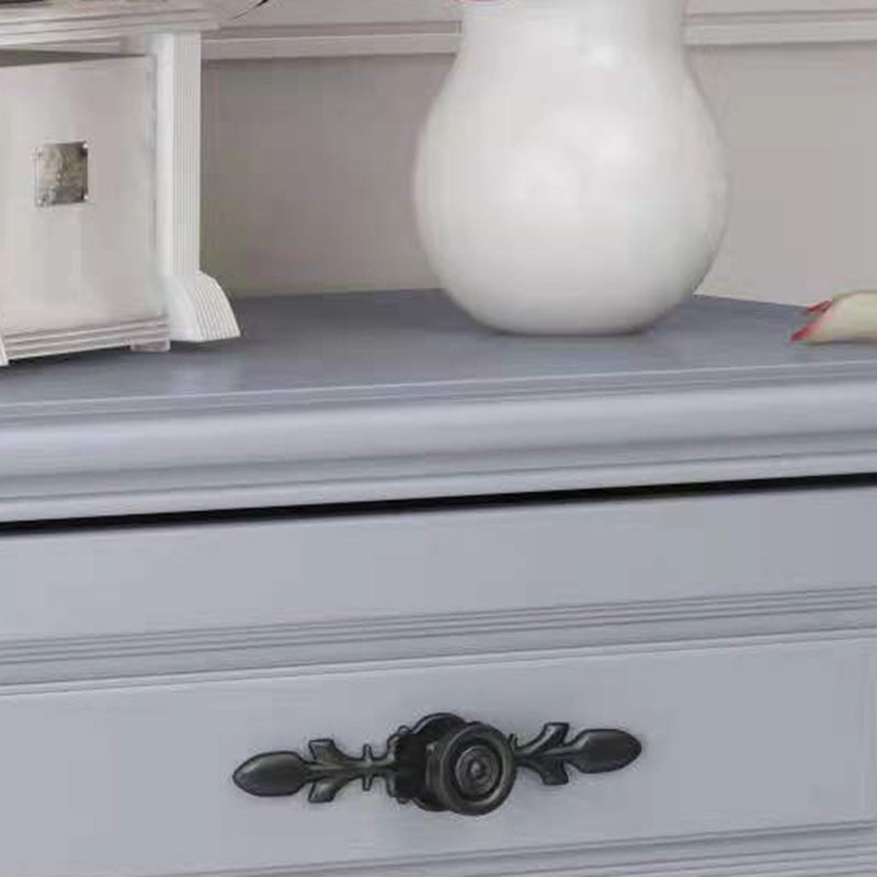 Traditional Rubber Wood Bedroom Storage Chest Vertical Chest with Drawers