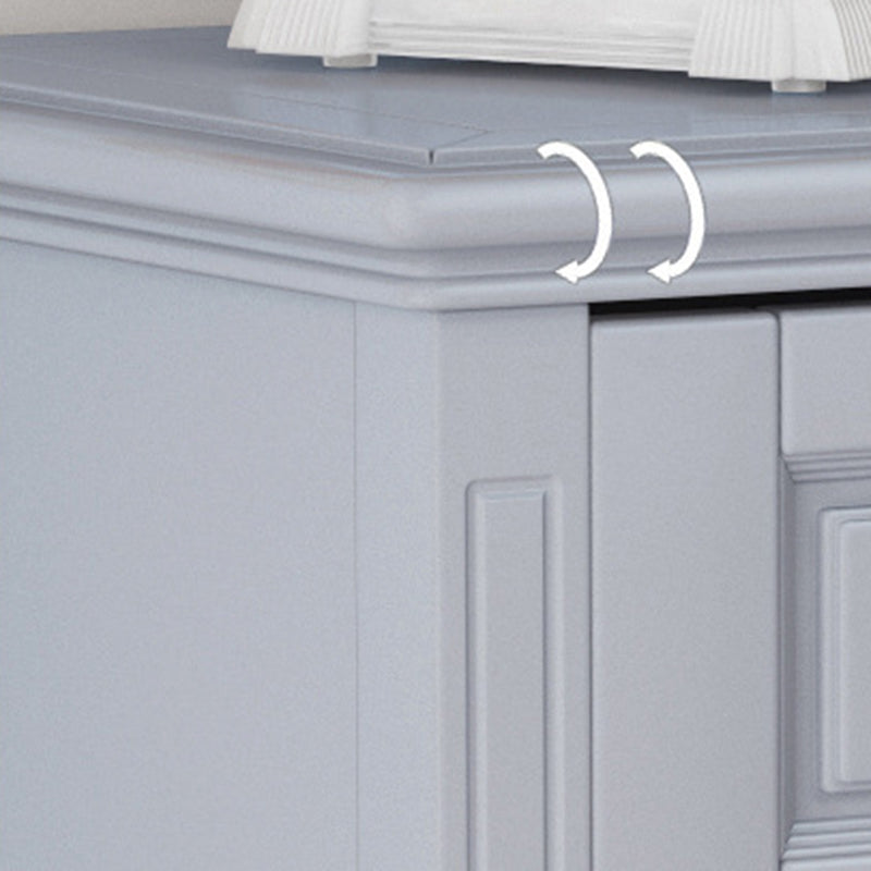 Traditional Rubber Wood Bedroom Storage Chest Vertical Chest with Drawers