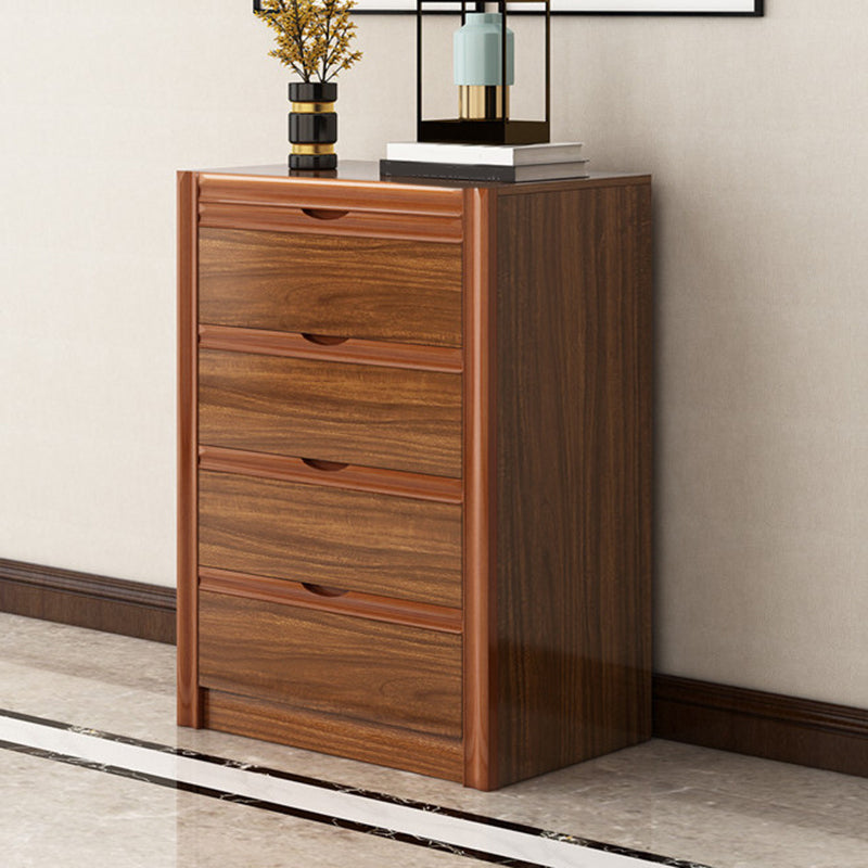 Contemporary Storage Chest Bedroom Chest in Brown with Drawers