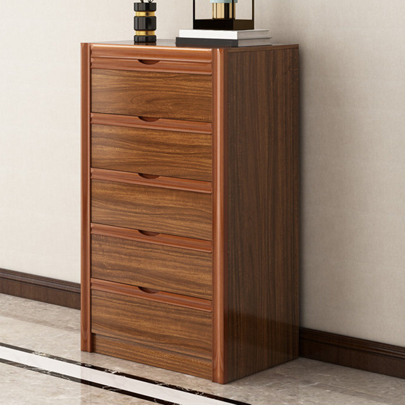 Contemporary Storage Chest Bedroom Chest in Brown with Drawers