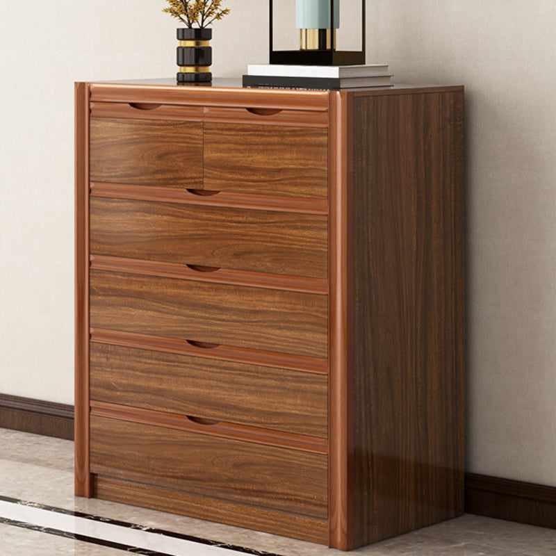 Contemporary Storage Chest Bedroom Chest in Brown with Drawers