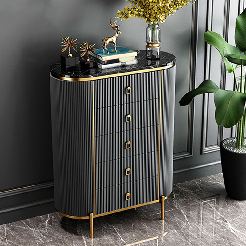 Glam Stone Bedroom Chest 16" Wide Storage Chest with Drawers