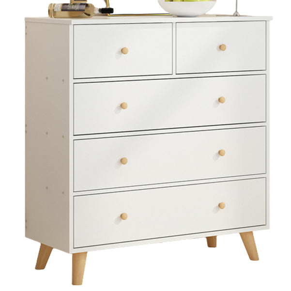 Contemporary Wood Storage Chest Matte Finish Bedroom Dresser