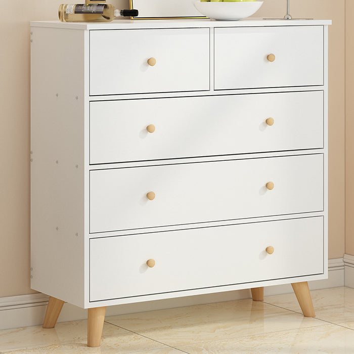 Contemporary Wood Storage Chest Matte Finish Bedroom Dresser