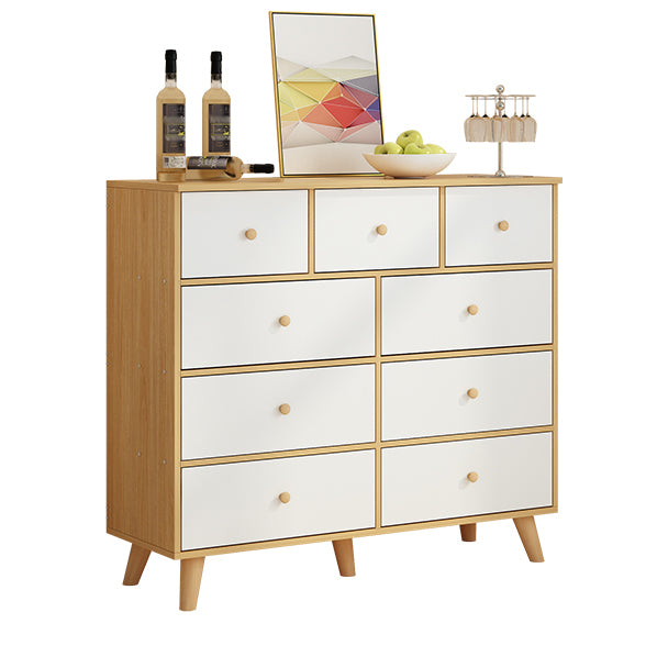 Contemporary Wood Storage Chest Matte Finish Bedroom Dresser