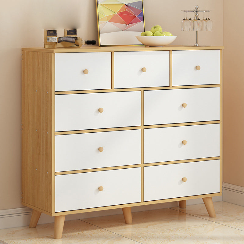 Contemporary Wood Storage Chest Matte Finish Bedroom Dresser