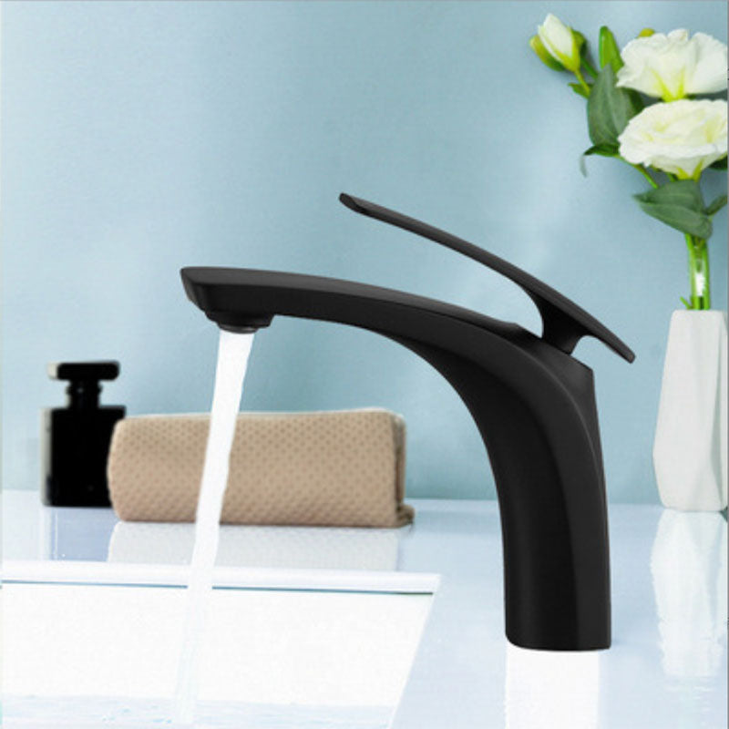 Modern Copper Vessel Faucet Lever Handles Low Arc Vessel Faucet for Bathroom