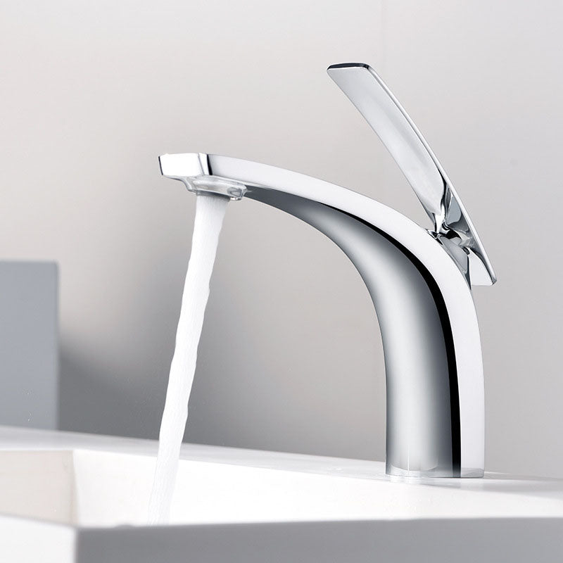 Modern Copper Vessel Faucet Lever Handles Low Arc Vessel Faucet for Bathroom