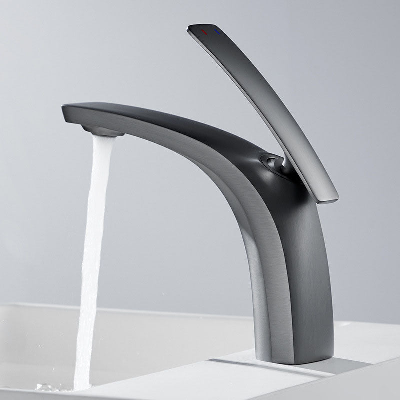 Modern Copper Vessel Faucet Lever Handles Low Arc Vessel Faucet for Bathroom