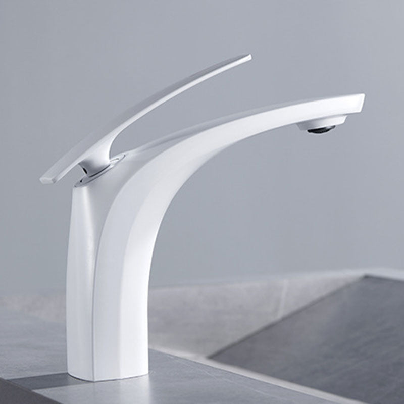 Modern Copper Vessel Faucet Lever Handles Low Arc Vessel Faucet for Bathroom