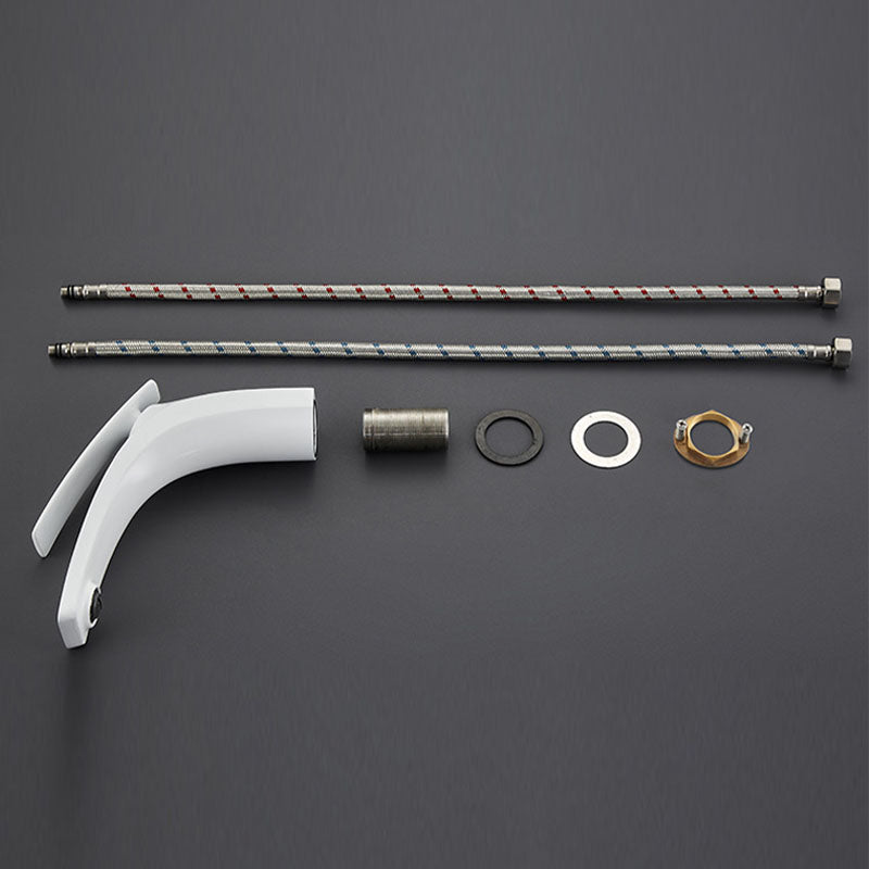 Modern Copper Vessel Faucet Lever Handles Low Arc Vessel Faucet for Bathroom
