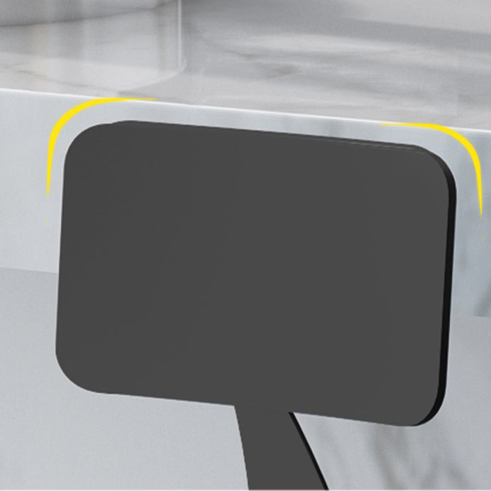 Nordic Armless Backrest Counter Stool Iron Couture Bar Stool with Cushion and Pedal