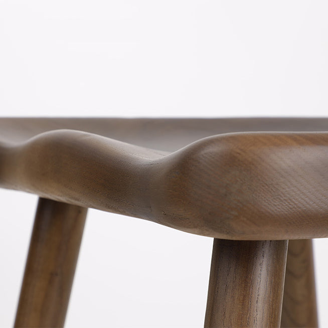 Contemporary Style Solid Wood Home Stool Matte Finish with Footrest