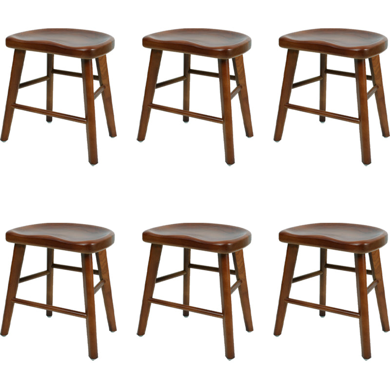 Contemporary Style Solid Wood Home Stool Matte Finish with Footrest