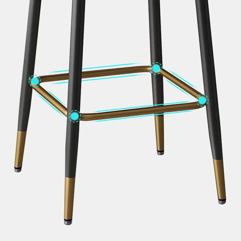 Nordic Style Bar Stool Metal Counter Bar Stool for Restaurant