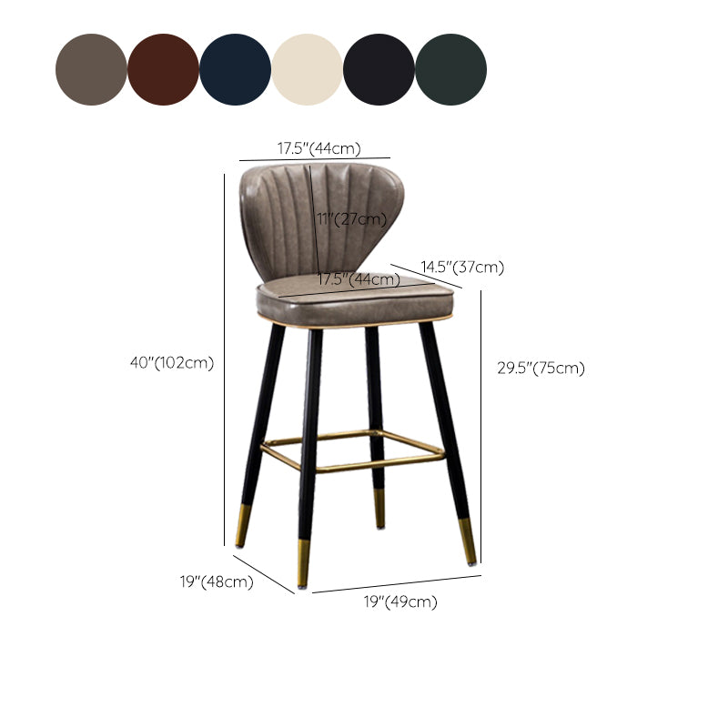 Nordic Style Bar Stool Metal Counter Bar Stool for Restaurant
