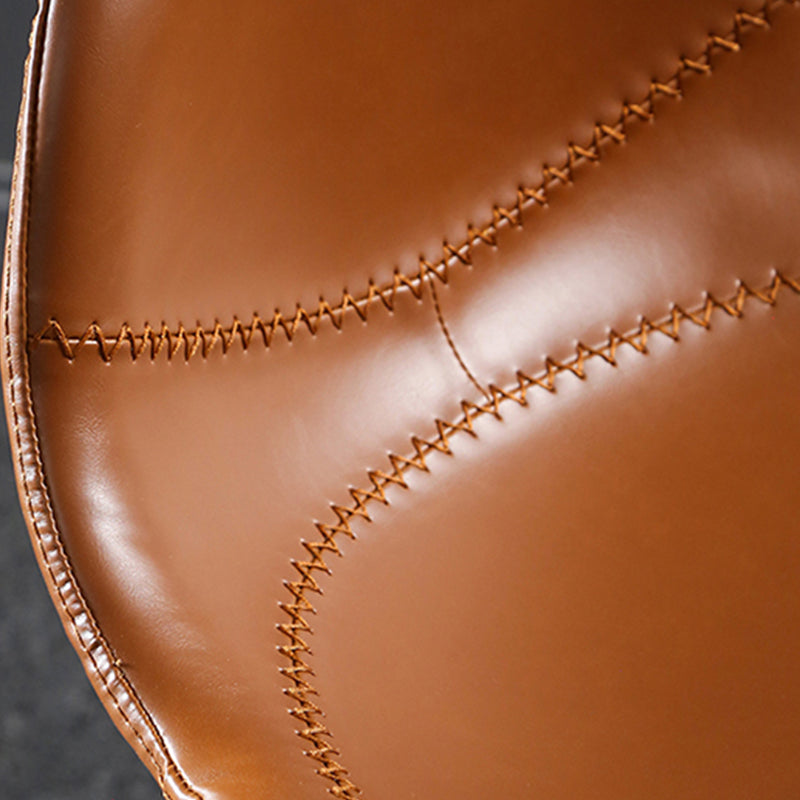 Scandinavian Adjustable Height Bar Stool Faux Leather Footrest Bar Stool