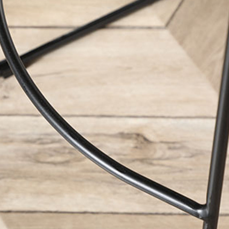 Modern Leather Armless Home Stool Matte Finish Barstool with Footrest