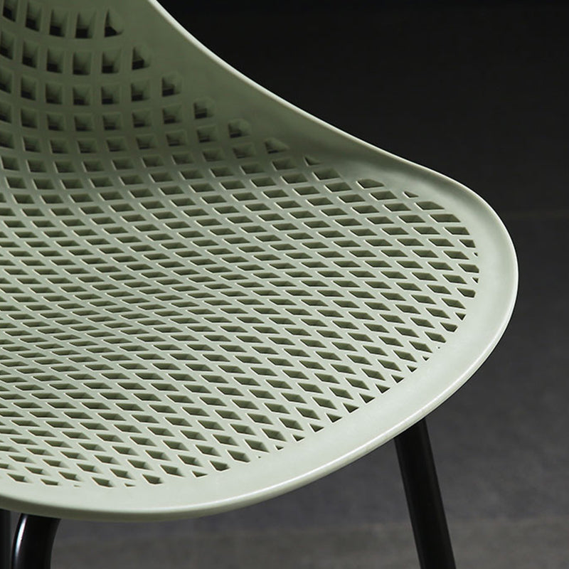 Bucket Plastic Counter Height Bar Stool Scandinavian Armless Stool with Metal Legs