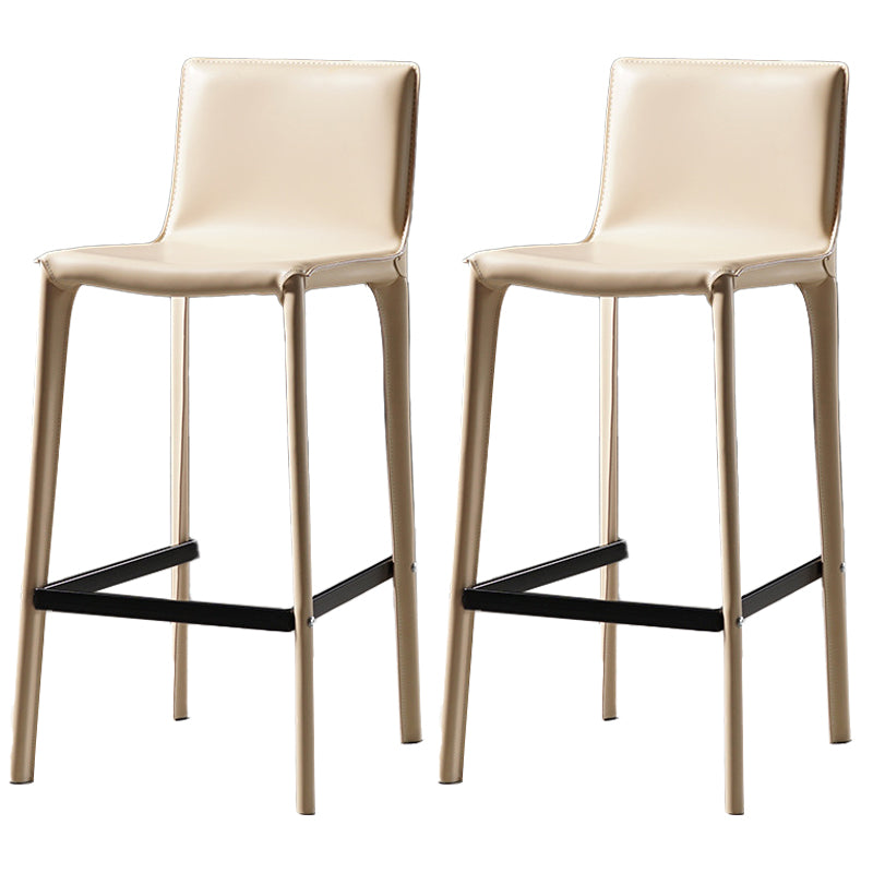 Modern Bar Stool Leather Counter Bar Stool with Metal Legs for Indoor Use