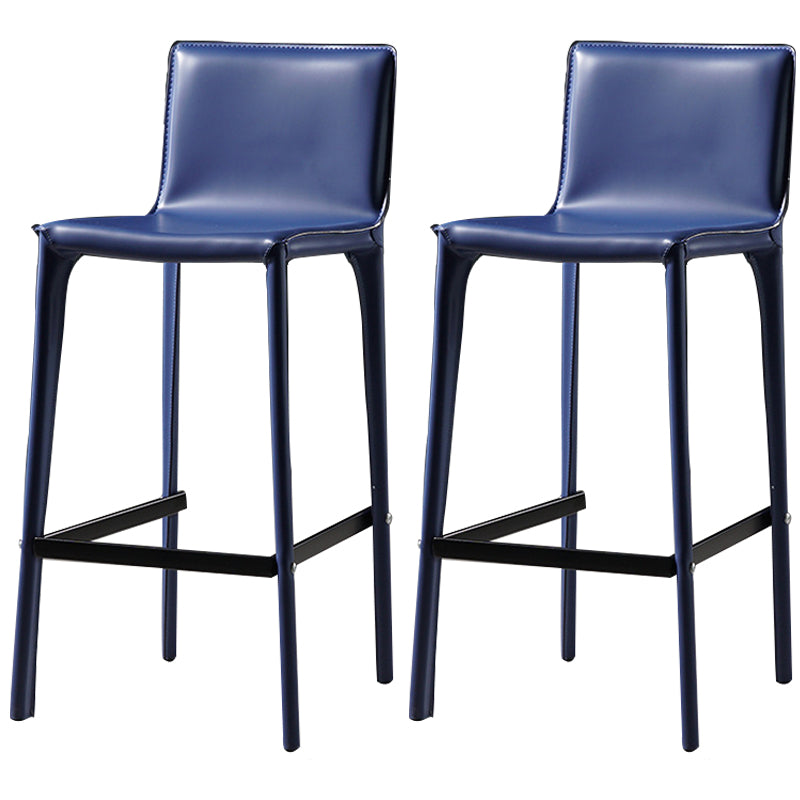 Modern Bar Stool Leather Counter Bar Stool with Metal Legs for Indoor Use