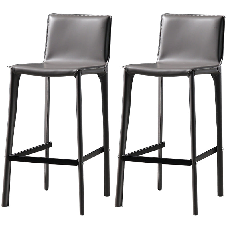 Modern Bar Stool Leather Counter Bar Stool with Metal Legs for Indoor Use