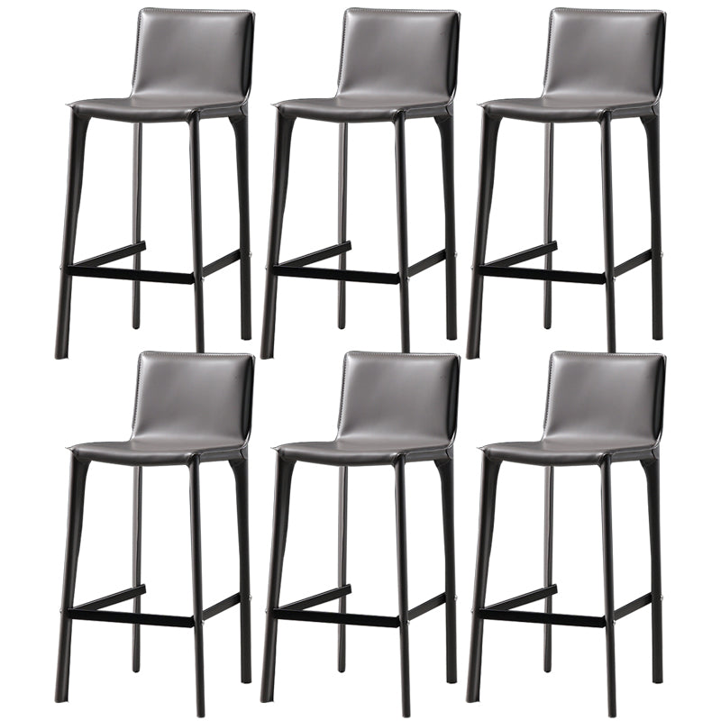 Modern Bar Stool Leather Counter Bar Stool with Metal Legs for Indoor Use