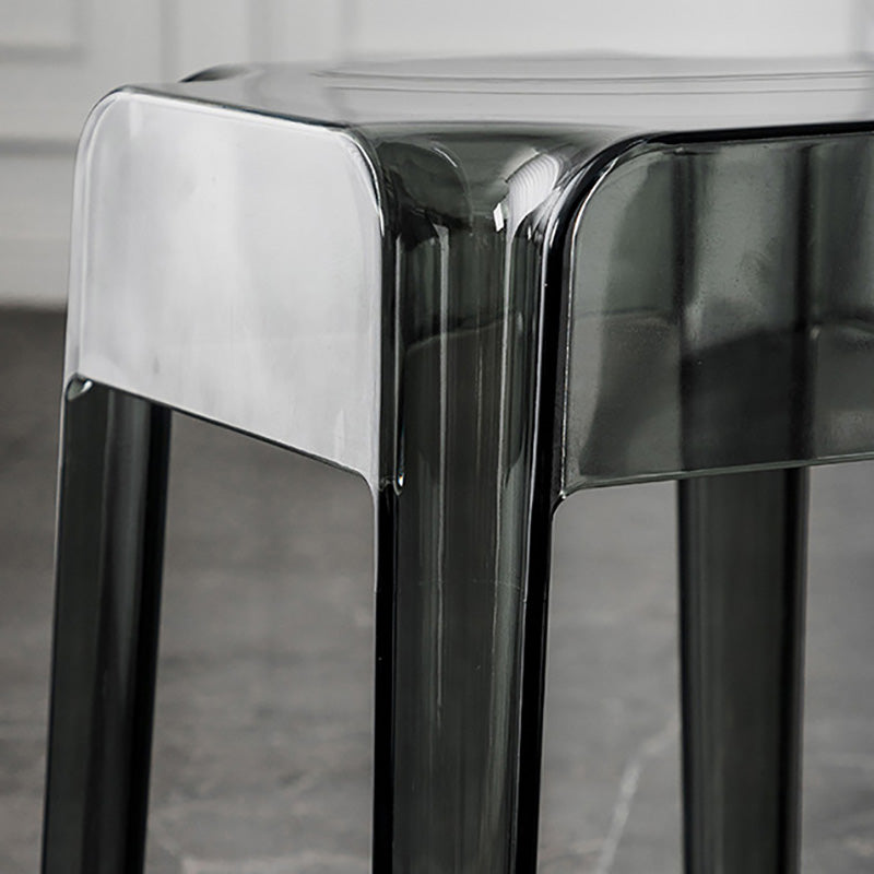Contemporary Backless Bar-stool Plastic Counter Bar Stool with Plastic Legs for indoor