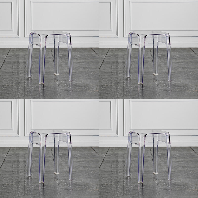 Contemporary Backless Bar-stool Plastic Counter Bar Stool with Plastic Legs for indoor