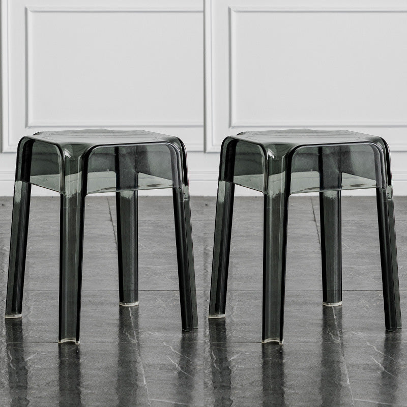 Contemporary Backless Bar-stool Plastic Counter Bar Stool with Plastic Legs for indoor