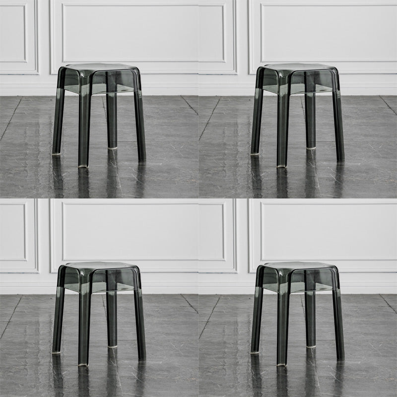 Contemporary Backless Bar-stool Plastic Counter Bar Stool with Plastic Legs for indoor
