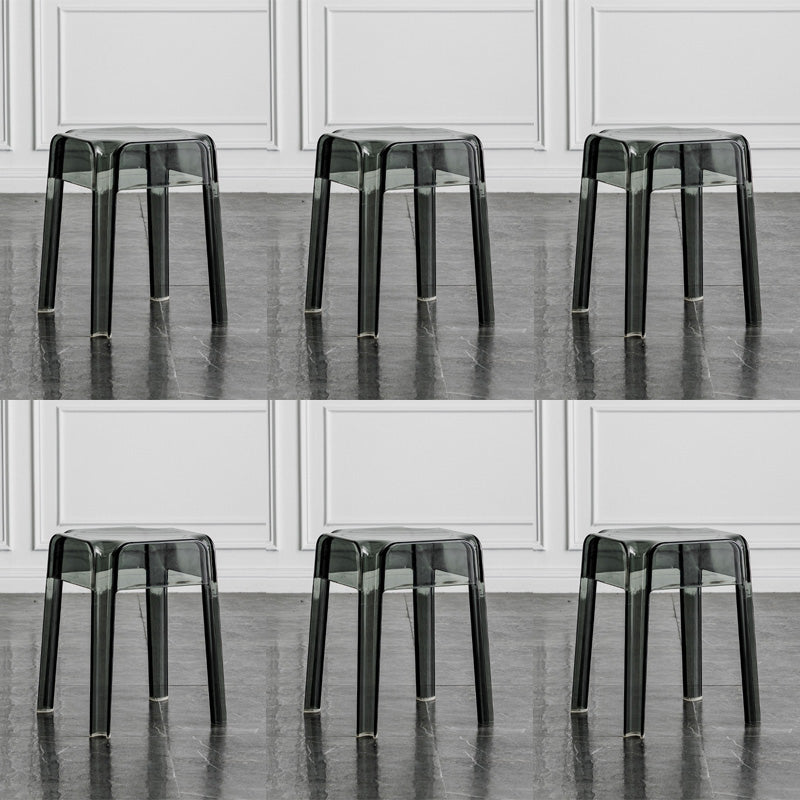 Contemporary Backless Bar-stool Plastic Counter Bar Stool with Plastic Legs for indoor