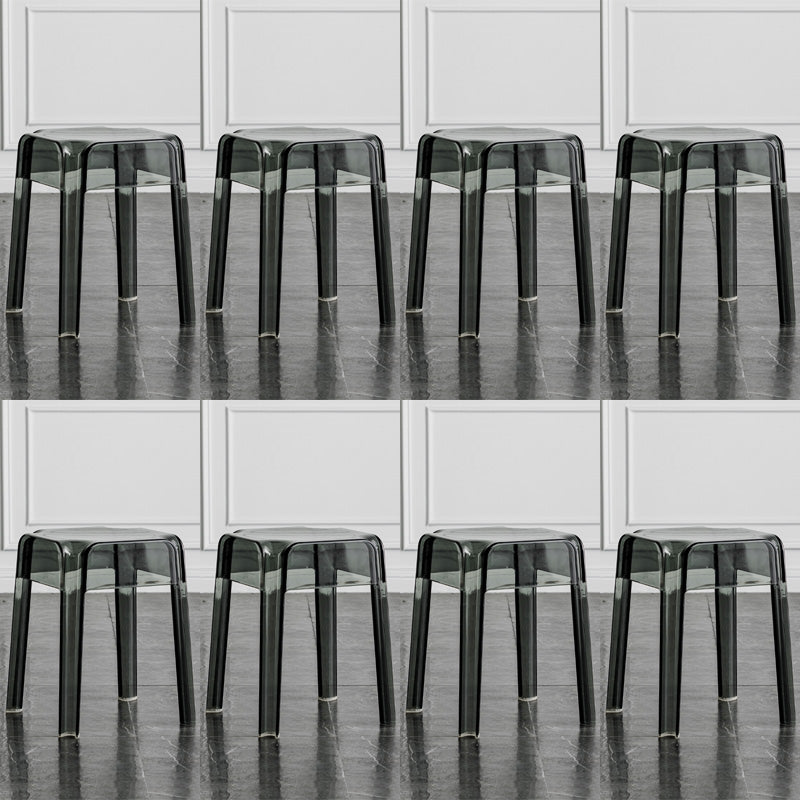 Contemporary Backless Bar-stool Plastic Counter Bar Stool with Plastic Legs for indoor